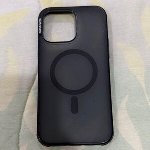 PopSocket Black MagSafe-Compatible Phone Case with Ring Graphic